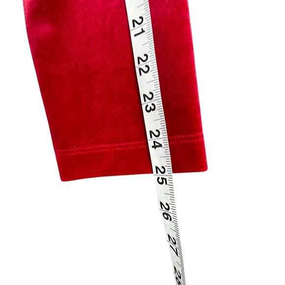 Gianni Bini Dress Womens 10 Red Velour Mock Neck Velvety Modern Holiday Festive - Picture 13 of 16